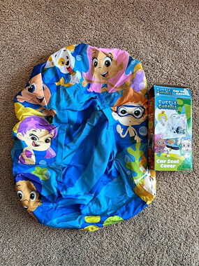 Bubble Guppies Car Seat Cover Blue Multicolor